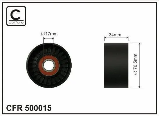 Ролик натяжителя CAFFARO 500015 (фото 1)