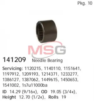 Подшипник генератора игольчатый 19,05x14,3x12,7 ="" Cargo CARGO 141209