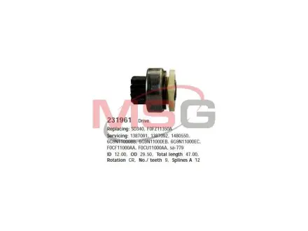 Бендикс стартера FORD \'\'1.8TDCI ="" CARGO 231961
