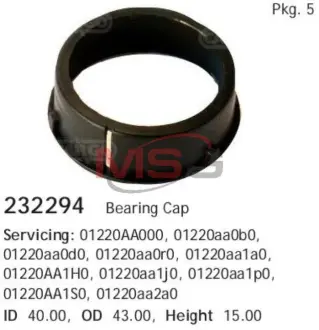 A_Вставка підшипника MB/BMW/LAND ROVER C220/E220/E320/535/735/740/X5/Range Rover "2,2-4,6 - кратн. 5 ="" CARGO 232294