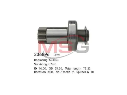 Бендикс стартера Valeo D7ES5 VW 1.4-1.6 ="" CARGO 236896