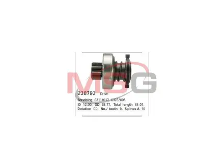Бендикс стартера BMW/LAND ROVER E46/E39/E38/X5/Range Rover "2,9 "98-04 ="" CARGO 238793