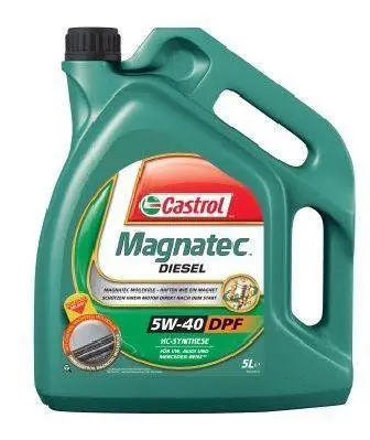 Олива моторна 5W-40 Castrol MAGNATEC DIESEL DPF API SN/CF, ACEA C3, GM dexos2, 5л, синт. CASTROL 1502BA (фото 1)