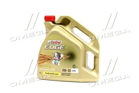 Олія моторна 0W-30 Castrol EDGE ACEA A5/B5, 4л, синт.. CASTROL 1531B1