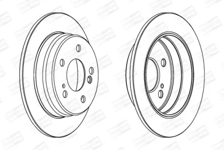 Диск гальмівний задній (кратно 2) MB (W201, W124) CHAMPION 561333CH