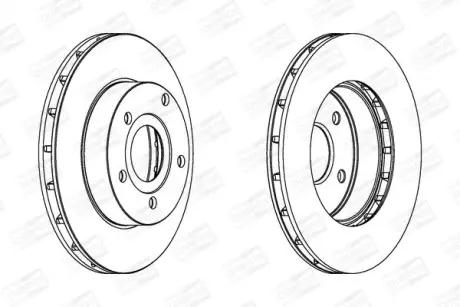 Диск гальмівний передній (кратно 2) Jeep Grand Cherokee (99-) CHAMPION 562147CH