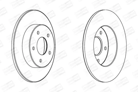 Диск гальмівний задній (кратно 2) Nissan Almera (00-06), Primera (02-) CHAMPION 562264CH
