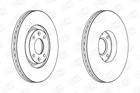 Диск гальмівний передній (кратно 2) Citroen C4 Grand Picasso I (UA_) (06-13), C4 I (LC_) (04-14) CHAMPION 562267CH