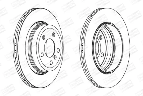 Гальмівний диск задн. BMW X3 (E83) 04-11 CHAMPION 562327CH-1