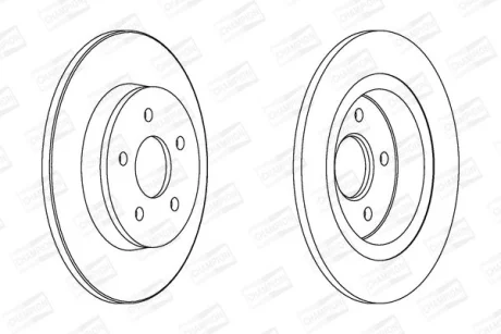 Диск гальмівний задній (кратно 2) Ford Focus C-Max (03-07), Focus II (04-13) CHAMPION 562411CH