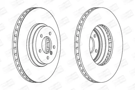Диск гальмівний передній Bmw 3 (E90) (04-12), 3 Convertible (E93) (06-13) (562519CH-1) CHAMPION 562519CH1