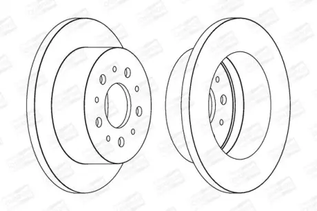 Диск гальмівний задній (кратно 2) Citroen Jumper (06-)/Fiat Ducato (06-)/Peugeot Boxer (05-) CHAMPION 562526CH