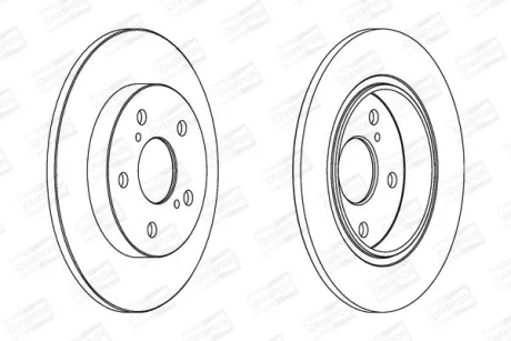 Диск тормозной задний (кратно 2) Toyota Auris (E15,E18), Corolla (E15,E18) (5625 CHAMPION 562599CH