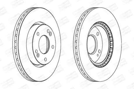 Диск тормозной передний (кртано 2) Hyundai Sonata (VI,VII), Tucson (04-10)/ Kia CHAMPION 562625CH