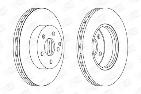 Диск тормозной передний (кртано 2) MB C-Class (W204), E-Class (W212) CHAMPION 562627CH