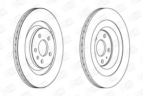 Диск тормозной задний (кратно 2) Audi A4 (B8), Q5 (08-17) CHAMPION 562645CH