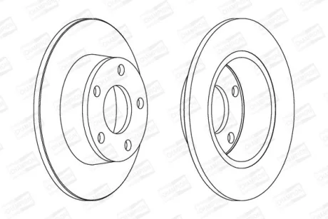 Гальмівний диск задн. A6 99-05 компл. 2шт CHAMPION 562690CH