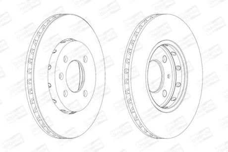 Гальмівний диск перед. Seat Mii/Skoda Citigo 11-19 компл. 2шт CHAMPION 562727CH
