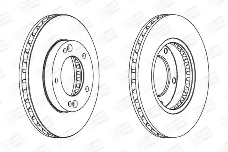 Диск тормозной передний (кртано 2) Kia Sorento I CHAMPION 562772CH