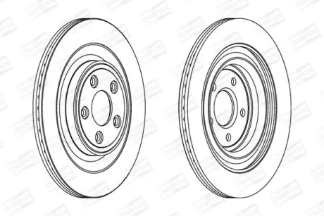 Гальмівний диск зад. S-type/XF/XJ/XK 99- 2.0-5.0 компл. 2шт CHAMPION 563027CH