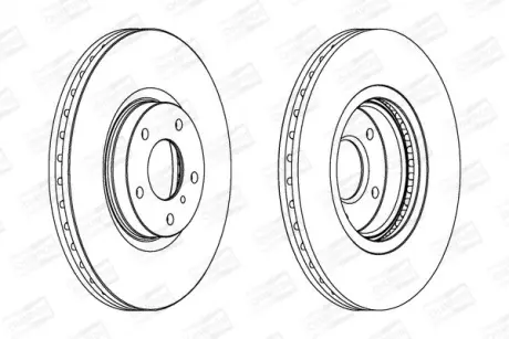 Диск гальмівний передній (кратно 2) Nissan Murano (563032CH-1) CHAMPION 563032CH1