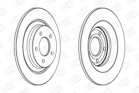 Гальмівний диск задн. MAZDA 5 (CR) 05-10 компл. 2шт CHAMPION 563038CH