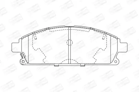 Колодки гальмівні дискові передні NISSAN CIMA (WY33) 96-01, PATHFINDER II (R50) 95-05 CHAMPION 572466CH