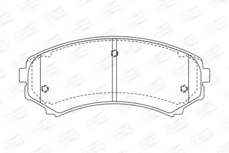 Колодки гальмівні дискові передні MAZDA E2000, E2200, MITSUBISHI Montero, Pajero, Shogun CHAMPION 572497CH