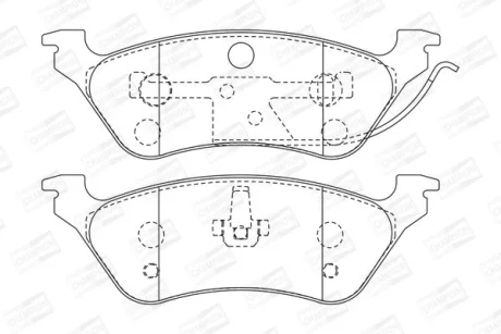 Колодки гальмівні дискові задні Chrysler Voyager/ Grand Voyager (III,IV)/ Jeep Cherokee (01-08) CHAMPION 572505CH