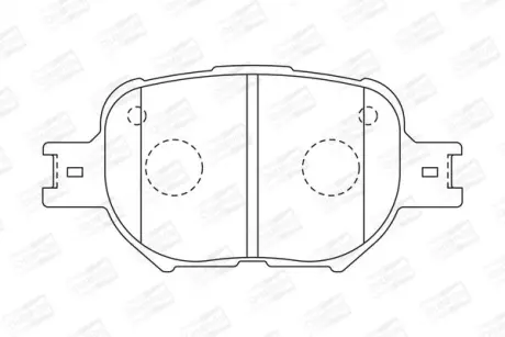 Колодки гальмівні дискові передні TOYOTA CALDINA Estate (_T24_) 02-07, CELICA Coupe (_T23_) 99-06 CHAMPION 572517CH