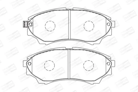Колодки тормозные дисковые передние Ford Ranger (99-06), (06-12)/ Mazda BT-50 (0 CHAMPION 572572CH