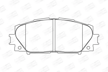 Колодки гальмівні дискові передн Toyota Yaris (05-11, 11-20) CHAMPION 572578CH