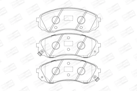 Колодки гальмівні дискові передні Kia Carnival/Grand Carnival III (06-) CHAMPION 572619CH