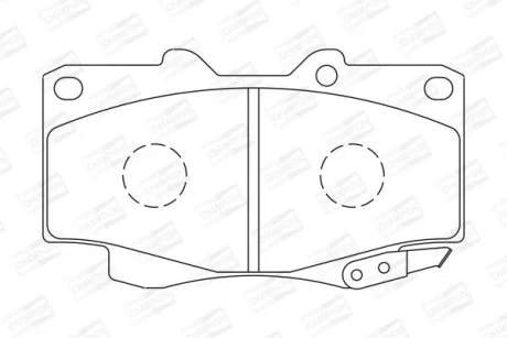 Колодки гальмівні дискові передні Toyota Fortuner (04-15), Hilux VII CHAMPION 572625CH