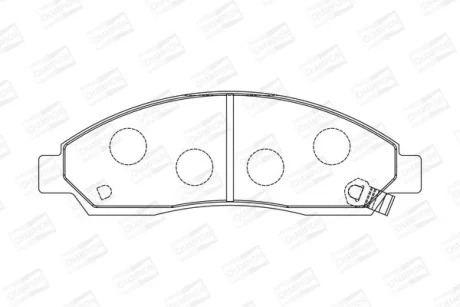 Колодки гальмівні дискові передні Great Wall Hover (05-)/ Isuzu D-Max I CHAMPION 572643CH