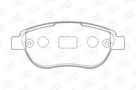 Колодки тормозные дисковые Citroen C4 I/ Peugeot 307 (03-09) CHAMPION 573031CH