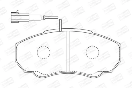 Колодки гальмівні дискові передні Citroen Jumper I/ Fiat Ducato (94-, 06-) CHAMPION 573113CH