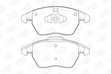 Колодки гальмівні дискові передні Citroen C4 2.0i / 2.0 HDI CHAMPION 573134CH