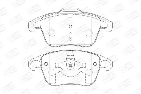 Колодки гальмівні дискові передні Citroen C4 Picasso (07-13), C4 II/ Peugeot 5008 I CHAMPION 573193CH