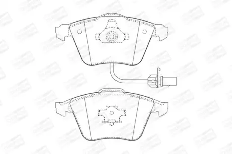 Колодки гальмівні дискові передні AUDI A4, A6 CHAMPION 573196CH