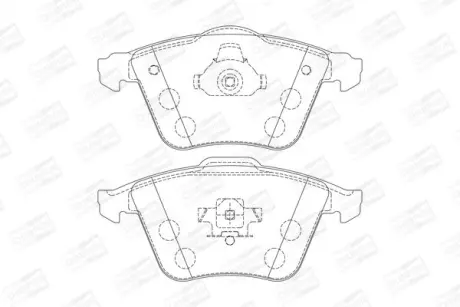 Колодки гальмівні дискові передні FORD FOCUS II (DA_, HCP, DP) 04-13|MAZDA 6 Saloon (GG) 02-08|SAAB 9-3 (YS3F, E79, D79, D75) CHAMPION 573199CH
