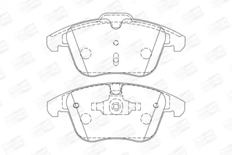 Колодки гальмівні дискові передні Ford Mondeo IV/ Land Rover Range Rover Evoque (15-19) CHAMPION 573201CH