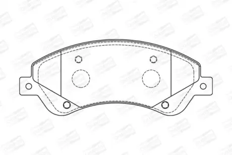 Колодки тормозные дисковые передние Ford Transit (06-14) CHAMPION 573276CH
