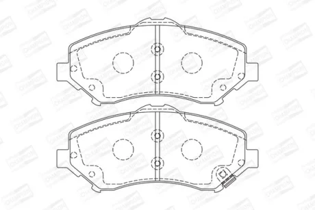 Колодки гальмівні дискові передні Dodge Journey (08-)/ Jeep Compass (06-) CHAMPION 573298CH