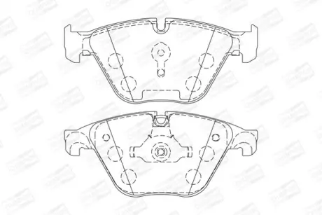 Колодки гальмівні дискові передні BMW 5 (F10, F18) CHAMPION 573305CH