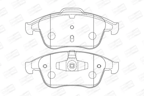 Колодки гальмівні дискові передні Renault Megane III, Scenic III, Fluence (12-) CHAMPION 573316CH