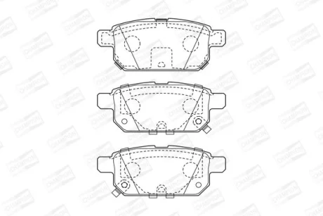 Колодки тормозные дисковые задние Suzuki SX4 (13-), Vitara (15-) CHAM CHAMPION 573384CH