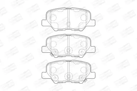 Колодки гальмівні дискові задні Citroen C4 AIRCROSS 10-|MAZDA 6 Estate (GJ, GL) 12- CHAMPION 573442CH