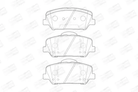 Колодки гальмівні дискові передні Kia Optima (10-), Ceed (15-)/Hyundai i30 (11-) CHAMPION 573447CH