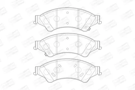 Колодки гальмівні дискові передні FORD RANGER (TKE) 11- CHAMPION 573449CH